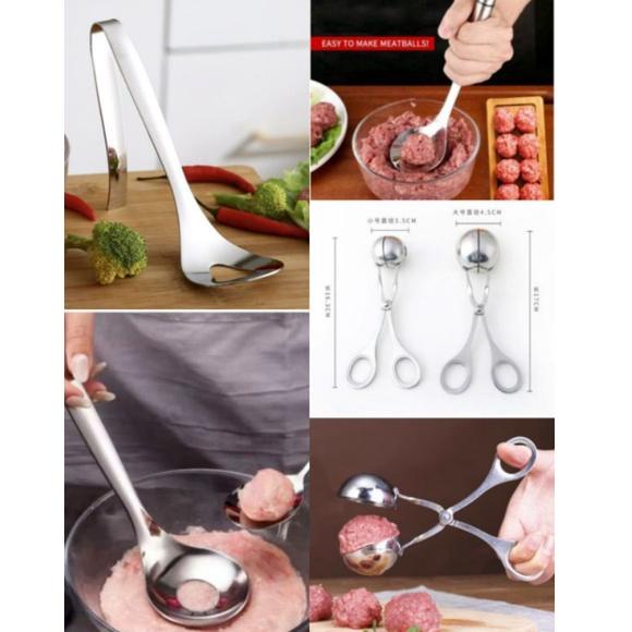 ↙ Cetakan bakso stainless manual Cetakan Bakso Bulat cetakan pentol bakso Meatball Maker ゖ゚