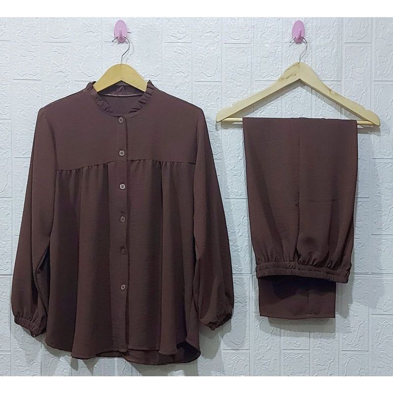 LUZY ONE SET CRINKLE AIRFLOW///STELAN CRINKLE AIRFLOW TERBARU