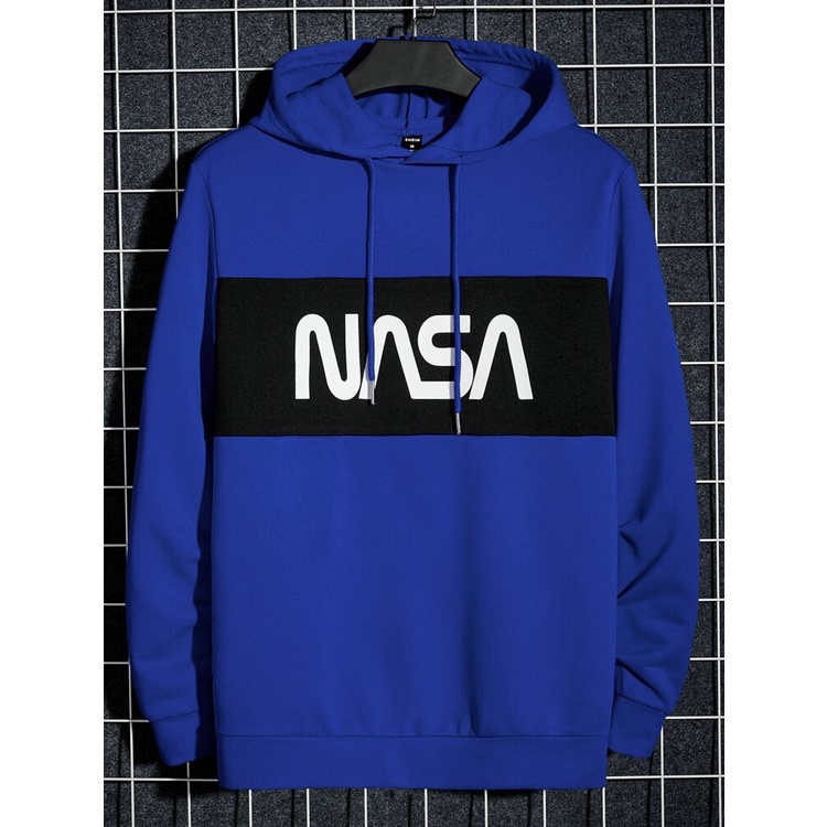 NASA BLOCK Jumper Hoodie II  Sweater Hoodie Trendy II Sweter Oblong Topi Sz M - XL ( Pria &amp; Wanita / Anak &amp; Dewasa )