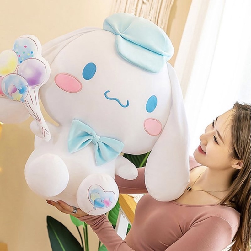 Boneka Karakter Cinnamoroll Balloon Ukuran 35cm dan 45cm Bahan Yelvo Lembut Lucu Bantal Boneka Hadiah Ultah Pacar