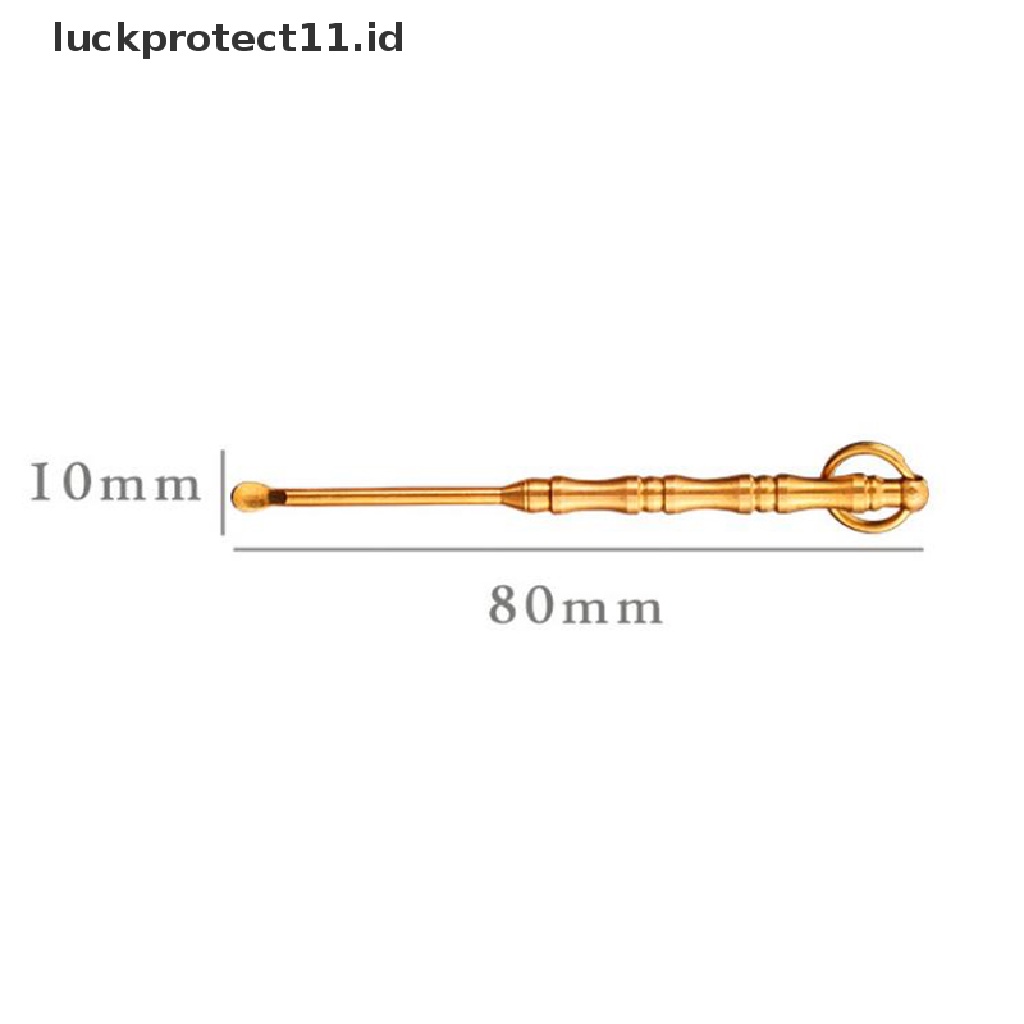 /Fashion Hot// Fashion// Earpick Tembaga Portable Alat Pembersih Telinga Sendok Kotoran Telinga Gantungan Kunci Liontin Perawatan Telinga.