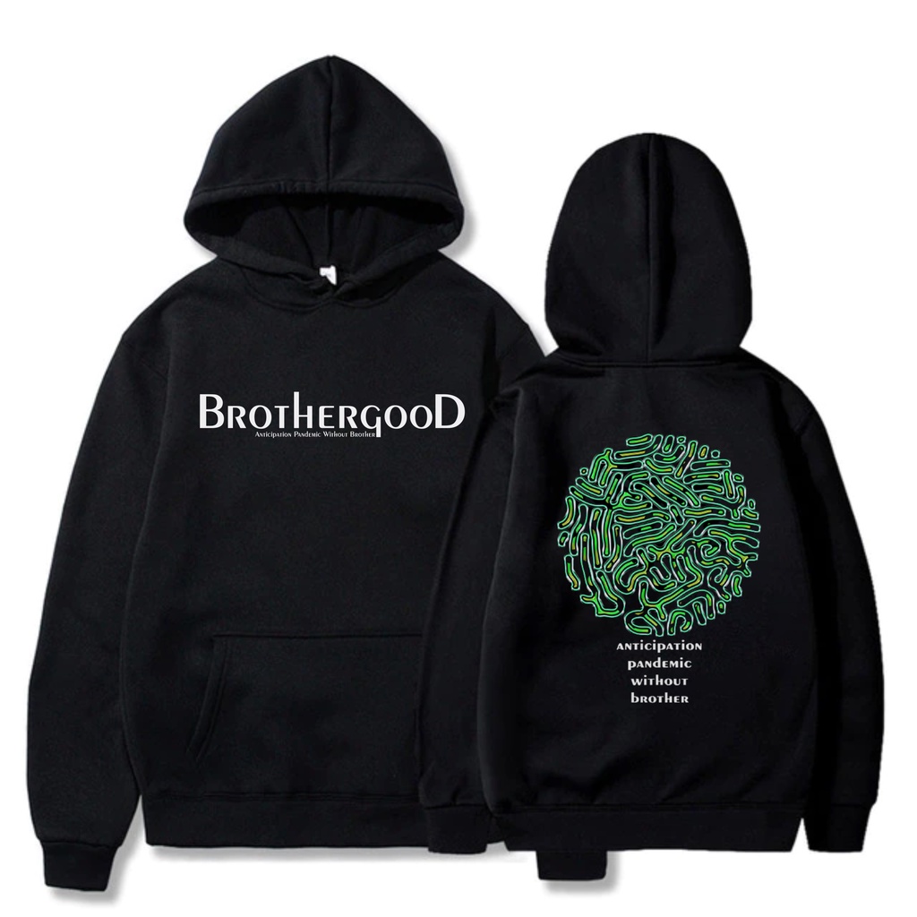 SWEATER HOODIE BROTHERGOOD Jumper Hoodie II Sweater Hoodie black BROTHERGOOD Sablon Fleece Cotton M-XXL (Pria &amp; Wanita