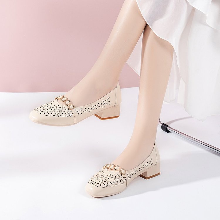 FD Sepatu Wanita Slip On Pantofel Heels Kekinian Spatu Kerja KI-037