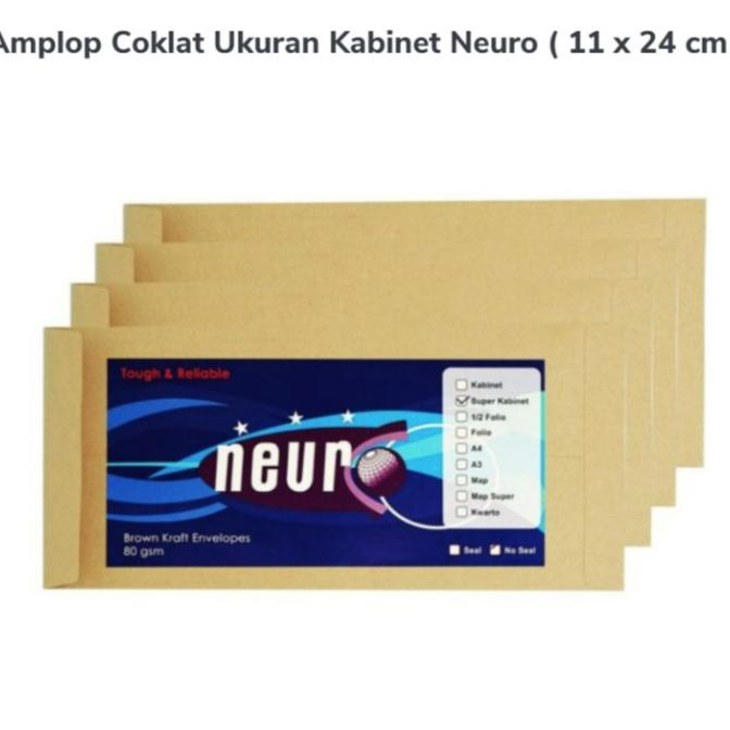 

Amplop Coklat Ukuran Kabinet Neuro ( 11 x 24 cm ) per pak