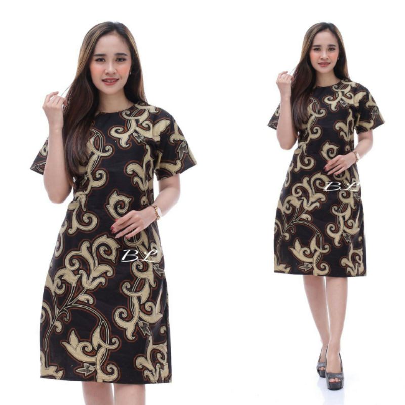 Terlaris SERUT GENES JELITA TUNIC NAVBOR YELBOR WHITBOR CREAMBOR TUNIK DRESS BATIK MODERN HRB030 DOLBI DOB