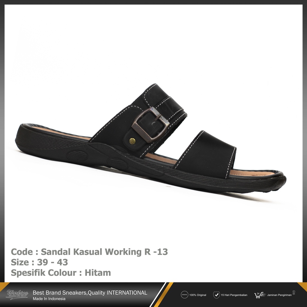 Sandal Pria Kulit Original R-13 Slop Import