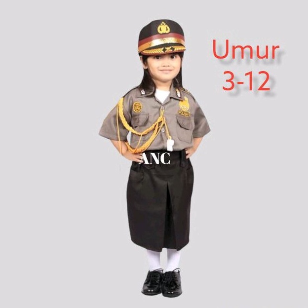 RBAJU POLWAN POLISI WANITA PROFESI ANAK BAJU KOSTUM ANAK BAJU POLISI CEWEK POLWAN CANTIK KOSTUM POLI