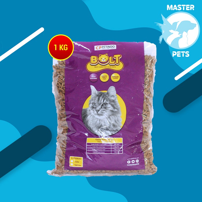 Makanan kucing dewasa Bolt Repacking 1 Kg cat food adult 1kg