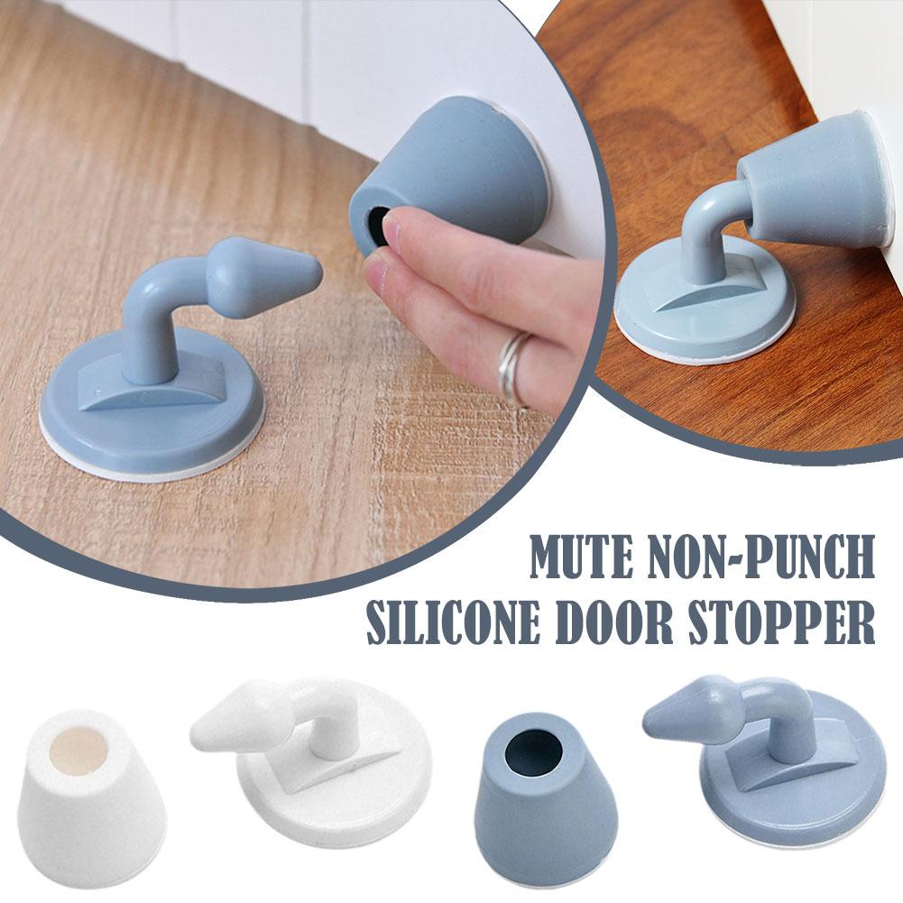 ALLIHOUSE Karet Penahan Pintu Rumah Silikon Door Stopper penahan pintu terbawa angin 1 Set Door Stopper Self-adhesive Shock Absorption Silicone Punch-free Noise Canceling Door Catch Holder Door Stops Easy install