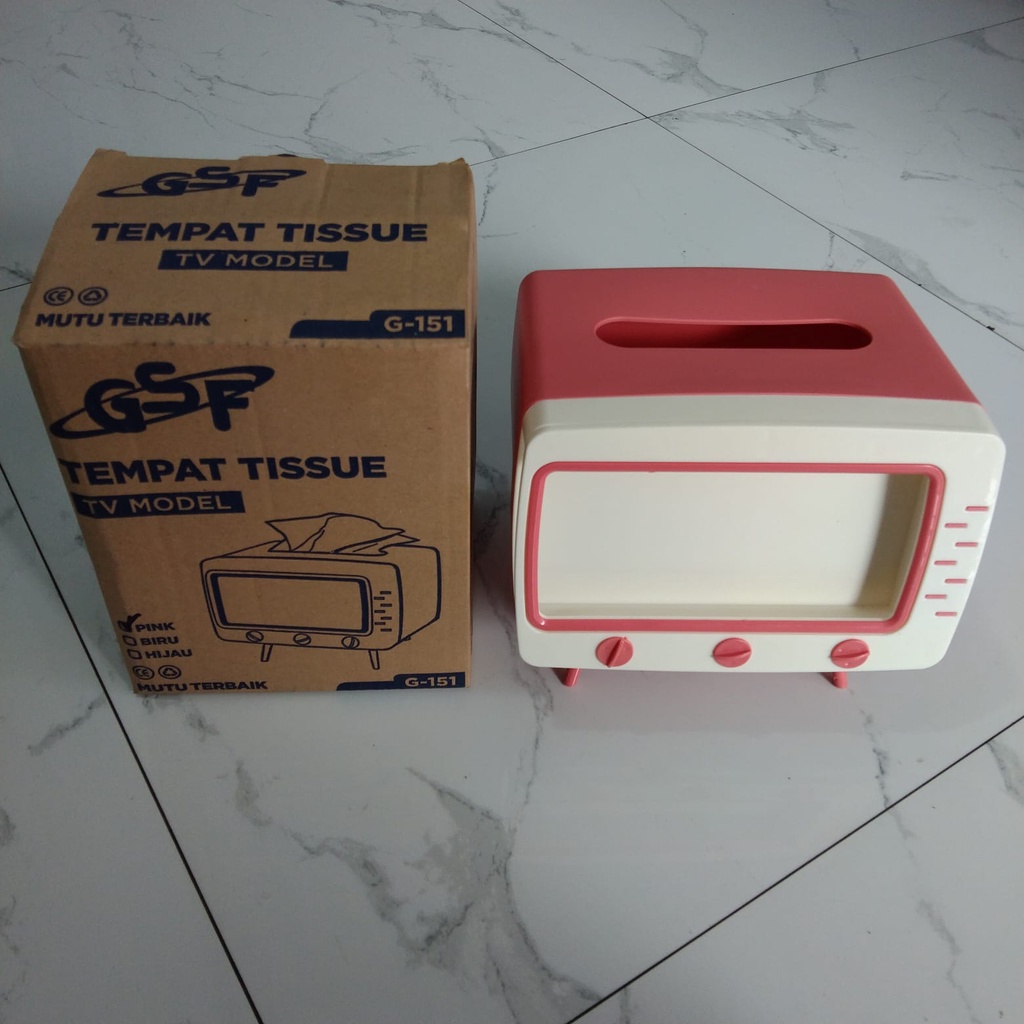 TEMPAT TISU MODEL TV GSF G-151 / TEMPAT TISU GSF G 151 / TEMPAT TISSUE TV MODEL GSF G-151 / KOTAK TISU / KOTAK TISSUE BOX ORGANIZER BENTUK TV HANDPHONE HOLDER TEMPAT TISU / KOTAK TISSUE BOX ORGANIZER BENTUK TV STAND HOLDER / KOTAK TISSUE GSF G-15