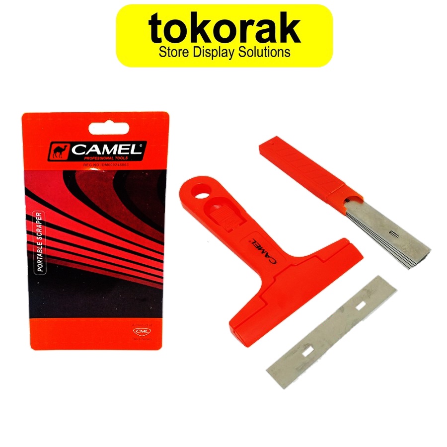 KAPE PISAU CUTTER PEMBERSIH KACA LANTAI KERAMIK CAMEL PORTABLE SCRAPER