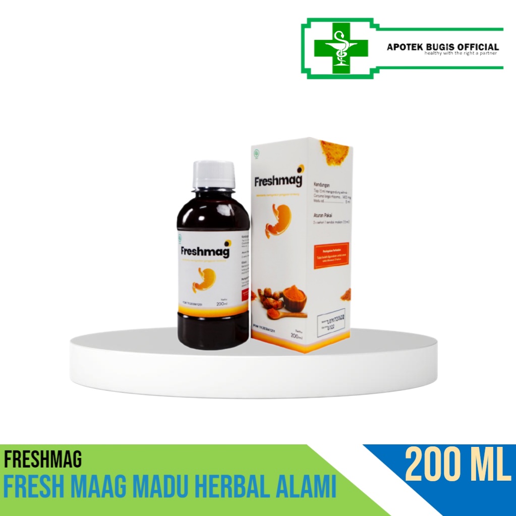 Freshmag - Fresh Maag Presmag Madu Herbal Alami Atasi Masalah Lambung Gerd Infeksi 200 ml Original