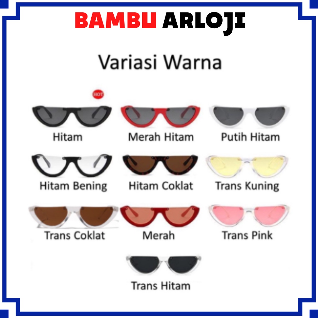 BAJ Kacamata Hitam Wanita / Pria Sunglasses Korean Fashion Oval - KC001