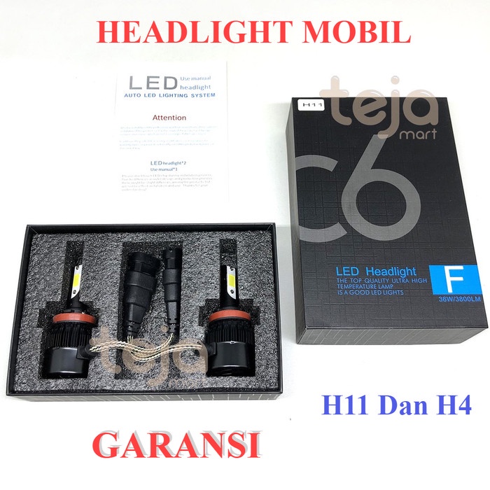 LAMPU DEPAN BOHLAM BOLA LAMPU MOBIL LED C6 H11 H4 12v A154