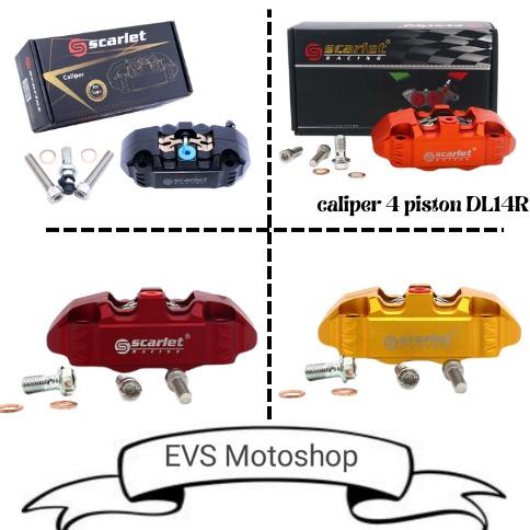PRODUK- CALIPER MINI 4 PISTON PALA BABI UNIVERSAL SCARLET NOT BREMBO MURAH ORIGINAL .
