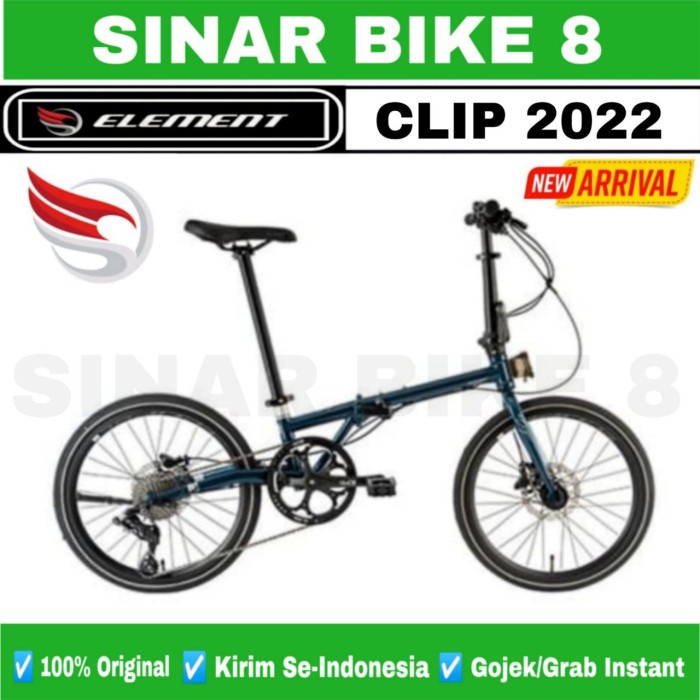 Sepeda Lipat ELEMENT CLIP 451 Ukuran 20 Inch 2022 NEW 10 Speed Chromoly