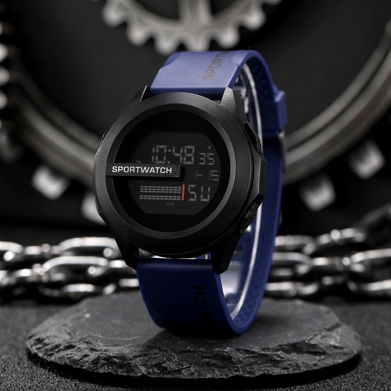✅COD [BBS] Jam Tangan Pria  Bulat Strap rubber Digital Jam Tangan Sport JT-15