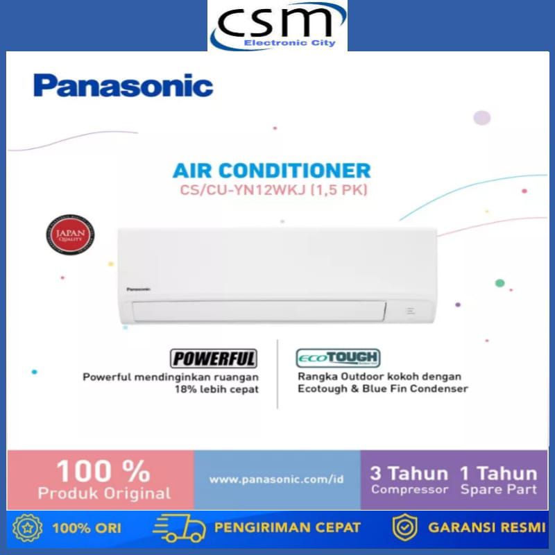 AC PANASONIC CS/CU-YN-12WKJ 1,5 PK R32 [INDOOR+OUTDOOR UNIT ONLY] GARANSI RESMI