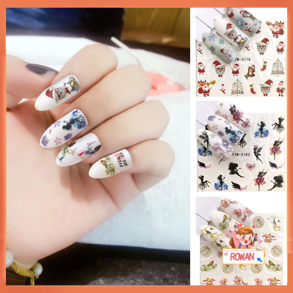 R-flower Nail Art Sticker Kecantikan Nail Art Merak Natal Musim Gugur Manicure Decals