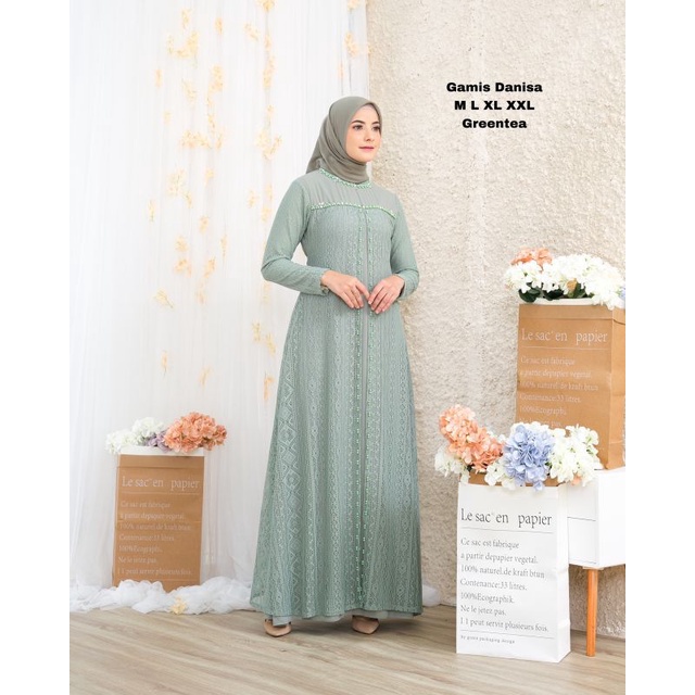 GAMIS DANISA TERBARU / DRESS PESTA BRUKAT TERBARU / GAMIS KONDANGAN / FASHION MUSLIM / GAMIS BRUKAT 