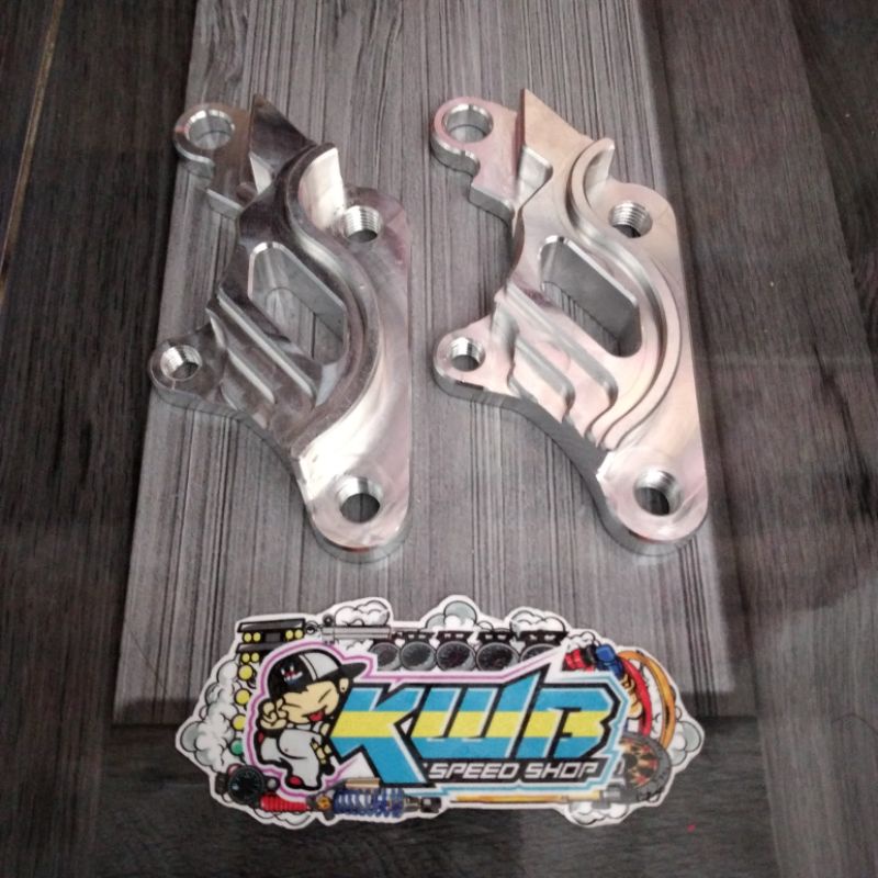 Breket kaliper rcb 2p pakai disc 300mm pnp yamaha mio jupiter vega fiz r full almunium cnc