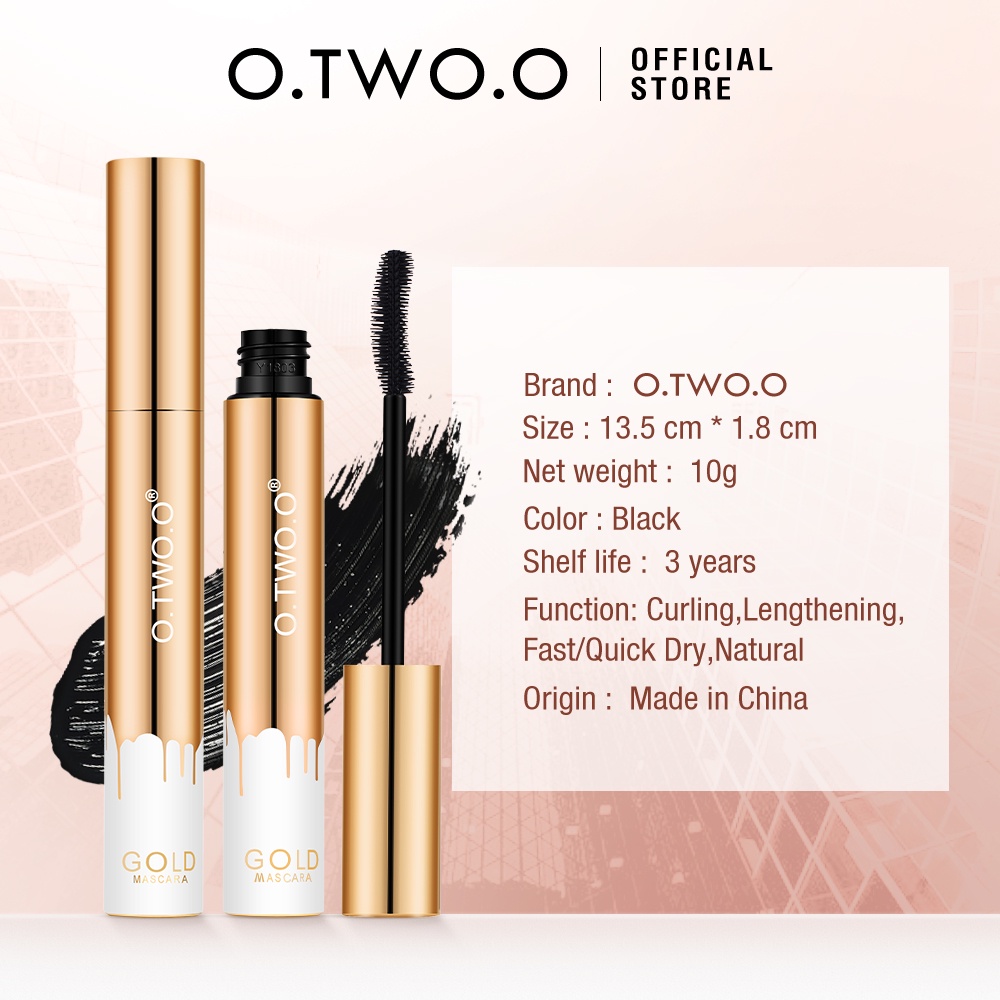 O.TWO.O Mascara Waterproof Long Lasting Volumizing Lengthen Eye Lash Makeup