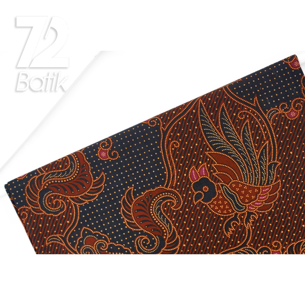 KAIN BATIK KATUN Premium Motif Burung Murai Warna Ungu 723051 Cap 72IL Jarik Jarit Samping Kebat Panjang Batik Katun Modern Premium Bahan Seragam Batik Pernikahan Kantor Keluarga Murah Kamen Jadi Batik Bali Lembaran