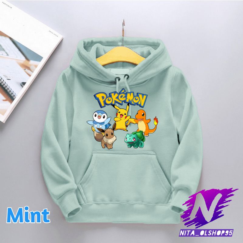 jaket hoodie anak pokemon