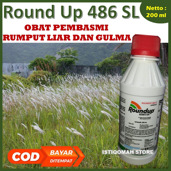 Obat Pembasmi Rumput dan Tanaman Liar Roundup 200ML Herbisida Cairan Obat Pembasmi Gulma Rumput Liar