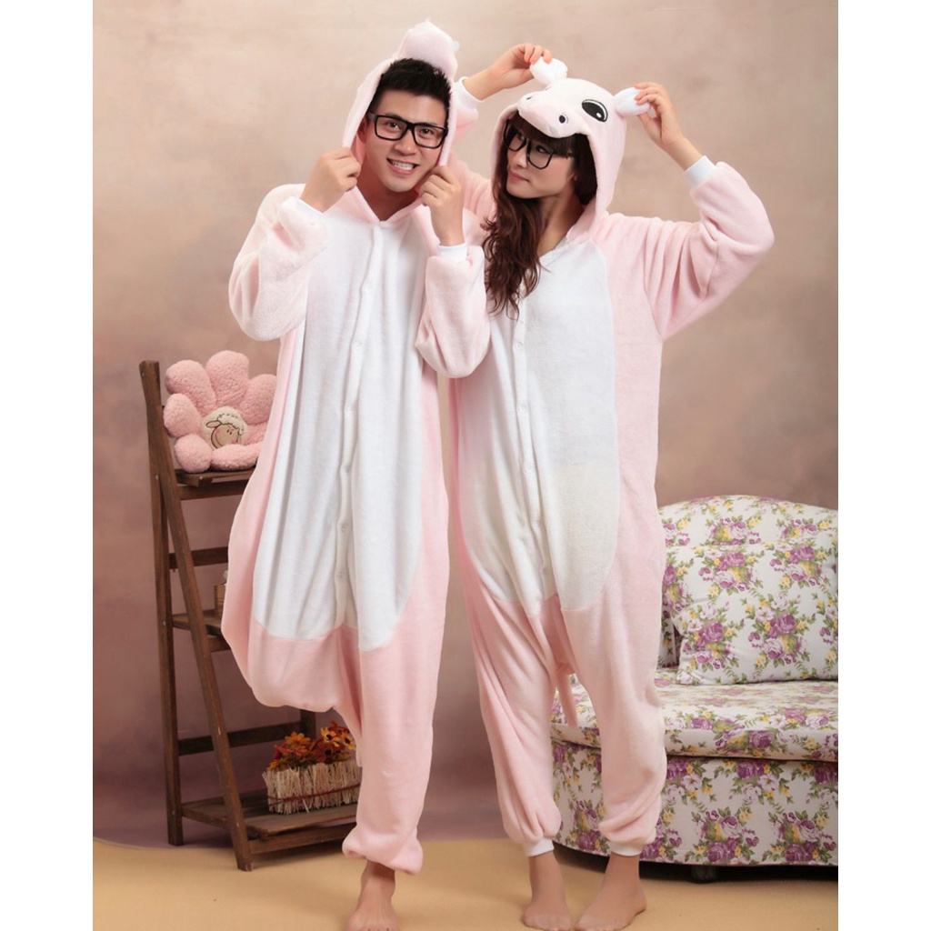 BAJU ONESIE KUDA NIL BADAK AIR HIPPOPOTAMUS RHINOCEROS KOSTUM PESTA COSPLAY KIGURUMI IMPOR