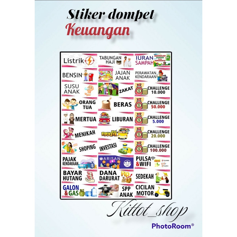 

KSHOP D016 Stiker Dompet Keuangan/Stiker Budgeting/Stiker Dompet Disiplin