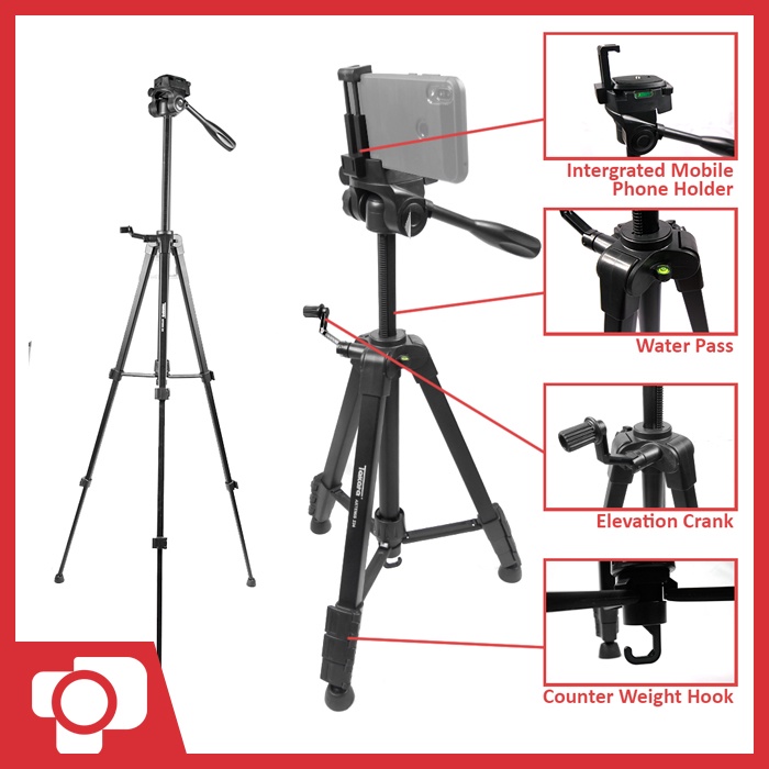 Takara Artemis 234 Built In Phone Holder Tripod