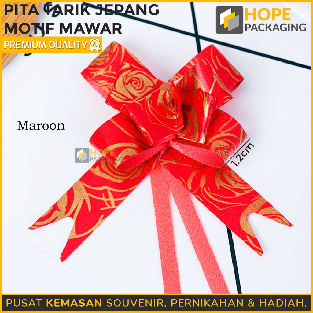 

[Harga / 10 Pcs] Pita Tarik Jepang Size : 1.2 x 20.5 cm / Souvenir Kotak Kado Gift Hadiah Valentine