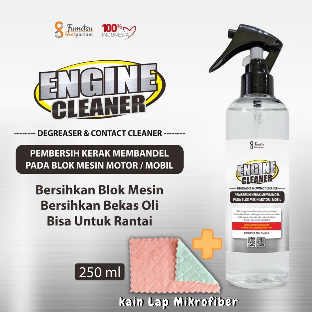 Engine Cleaner Pembersih Pengkilap Kerak  Mesin Motor / Mobil Kemasan 250ml Trigger