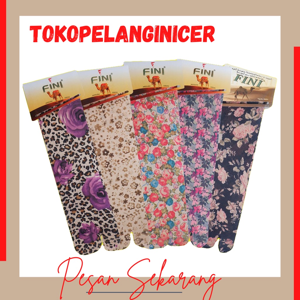 Kaos/Kaus Kaki Panjang Hijab Cantik Jempol Motif BUNGA Korea   Tokopelanginicer