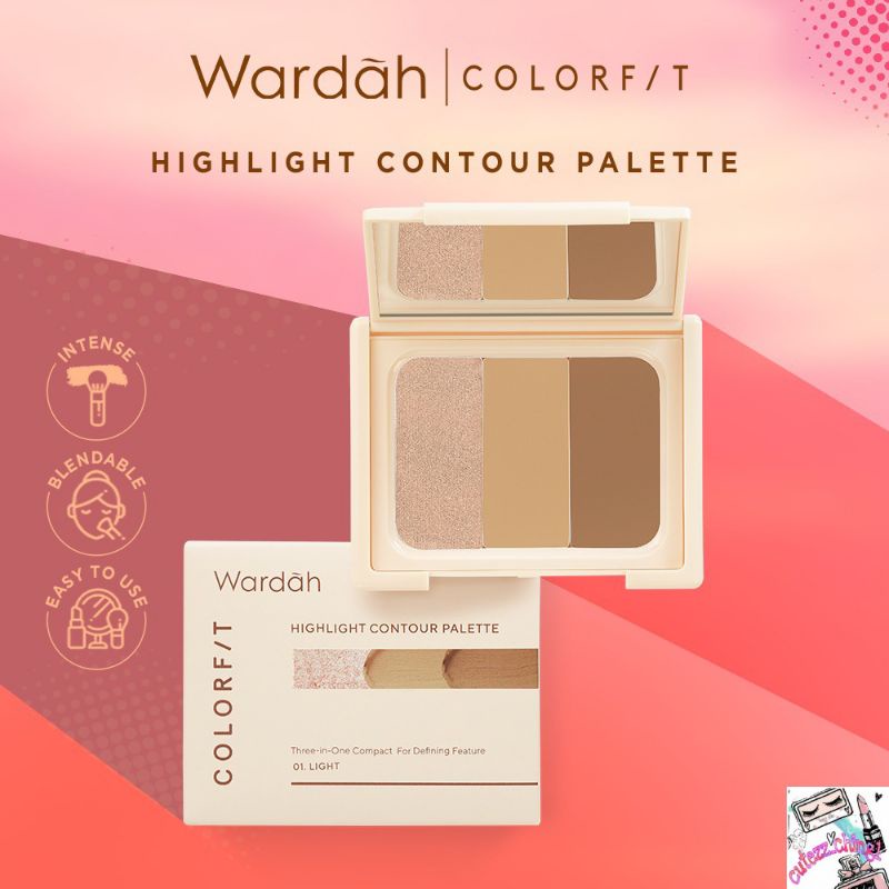 ☃️Cutezz_Ching1☃️Wardah Colorfit Highlight Contour Palette - Contour 3in1 dengan hasil pigmented