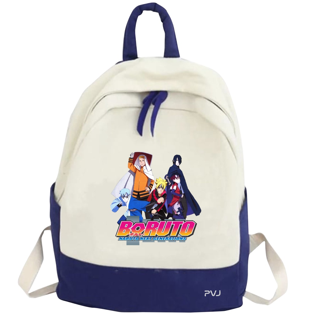 PVJ - Tas Anime Boruto Ransel Anak Sekolah Laki-Laki Dan Perempuan