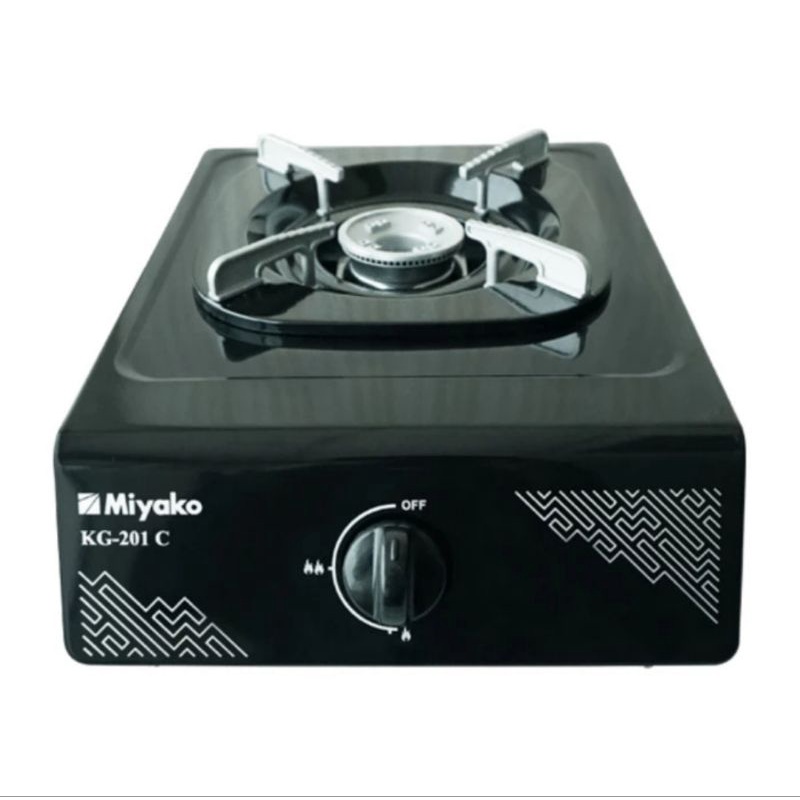 Miyako Kompor Gas 1 Tungku Black Coating KG201C