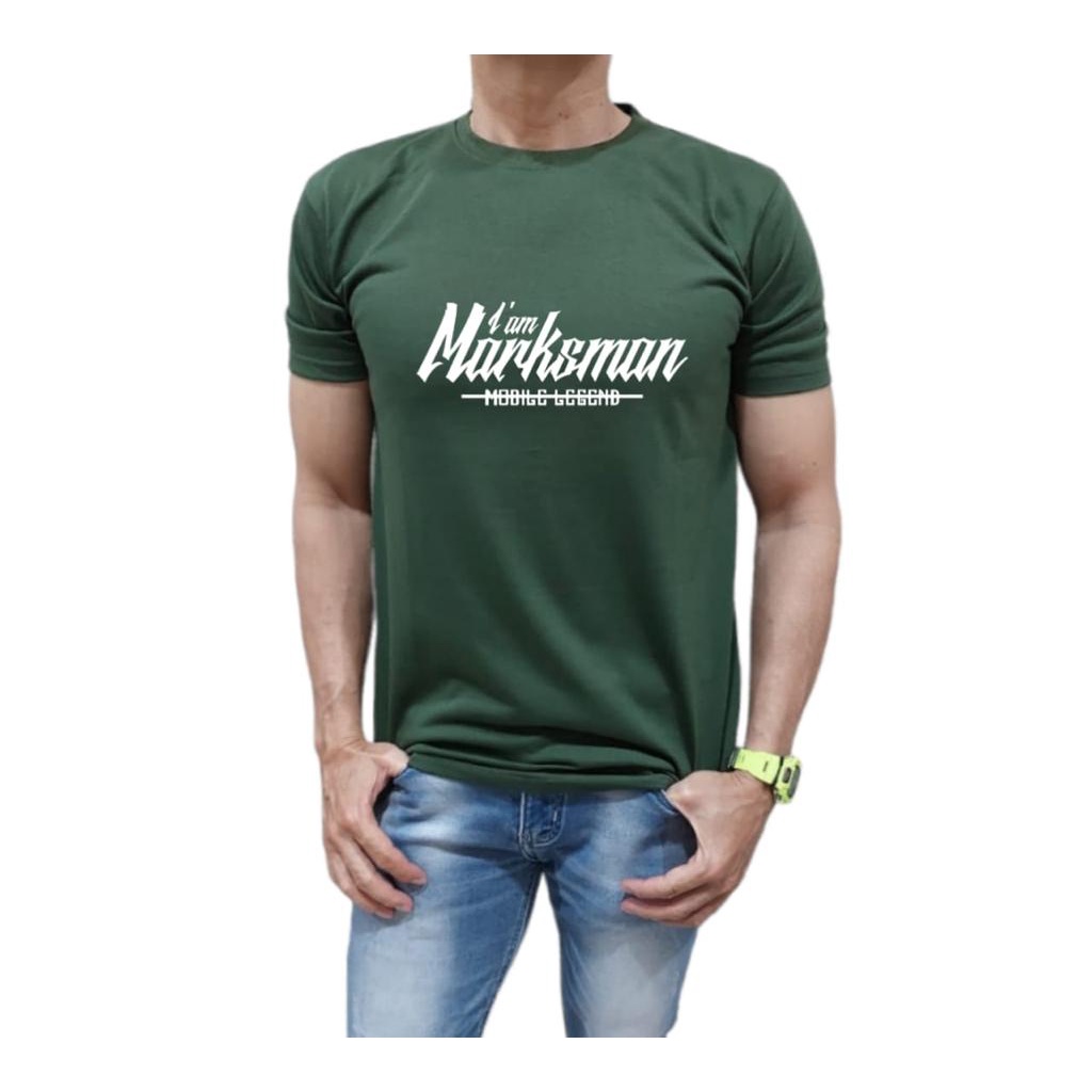 KAOS MODEL I AM MARKSMAN MOBILE LEGEND BAHAN KATUN NYAMAN DI PAKAI KUALITAS PREMIUM