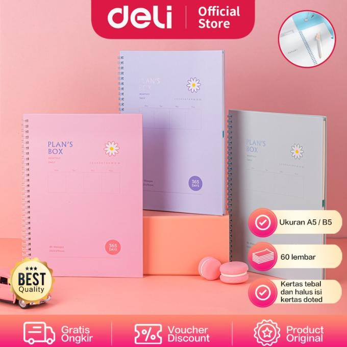 

Deli buku Agenda A5/B5 60 Halaman Landscape 3 warna 2420X