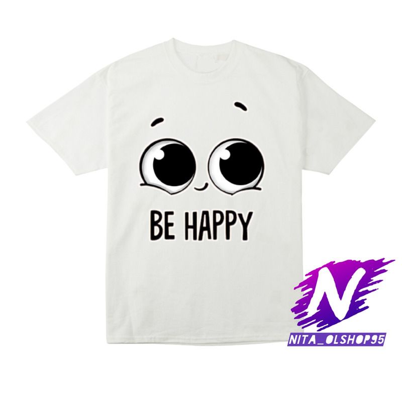 be happy kaos anak emoji lucu be happy