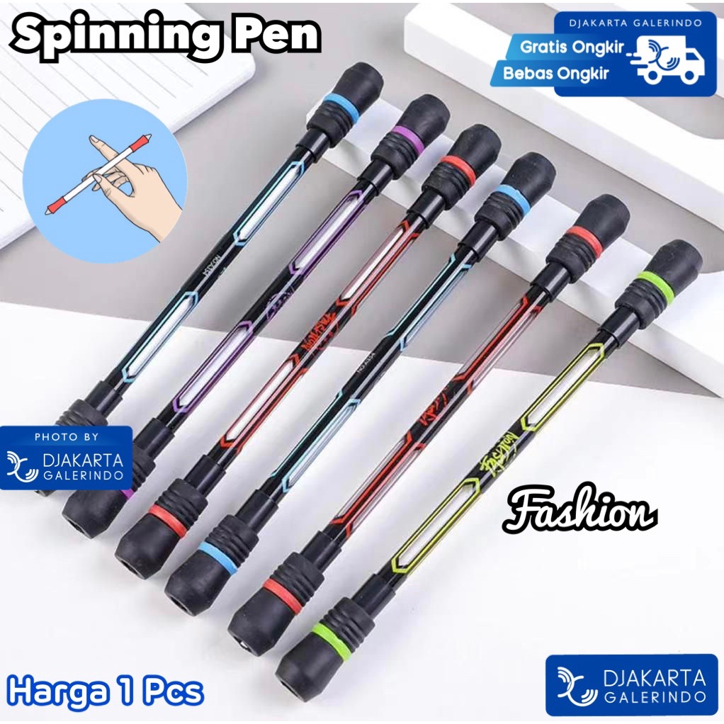 Spinning Pen Pulpen Putar Karakter Anti Stress Pena Pulpen Putar Mainan Anak Pen Spinner Balance