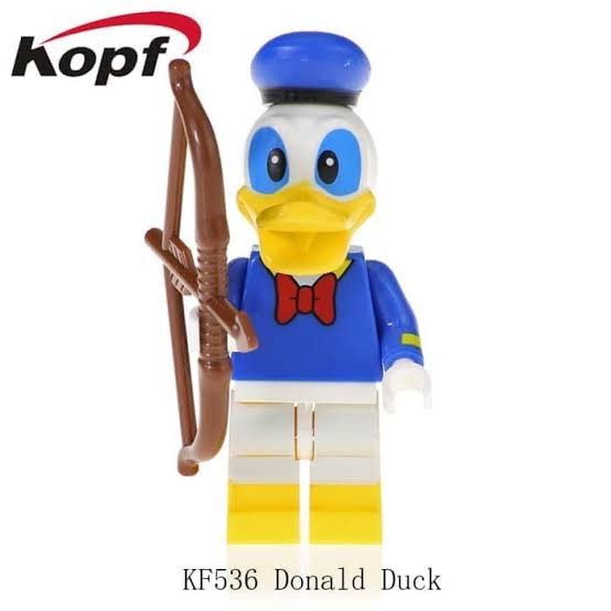 Lego Donald Duck Hero Disney Princess Mickey Mouse Luffy Minnie Spinosaurus Wu