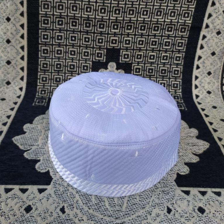 ㊦ Peci MADINAH BUGIS Peci Putih Kopeah madinah lokal kopiah madinah santri peci madinah jaring ori p