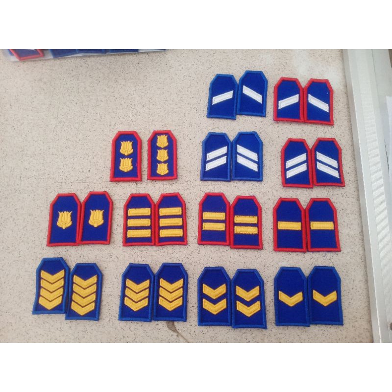 pangkat kerah DISHUB bordiran timbul velcro/perekat