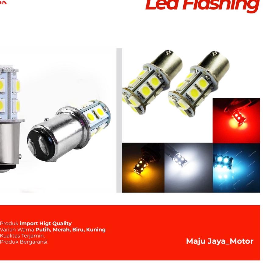 ㅝ Bohlam Lampu Led Stop Rem Belakang Kedip Mobil Motor Scoopy Beat ㅳ