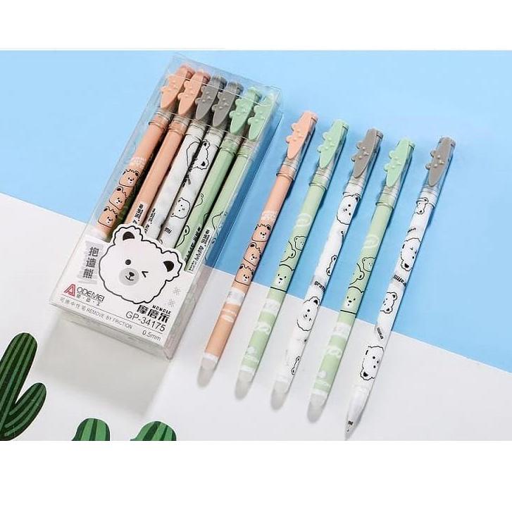 

(Q-Q1Q(㊛) [GROSIR] 1 LUSIN Bolpen/ Pulpen Hapus/ Pena Bisa Di Hapus Aodemei/ ZI XIN/ + GANTUNGAN BONEKA ISI 12 PCS kekinian
