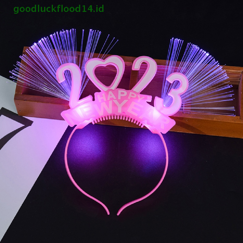 [GOOGFOUR] 2023ikat Kepala Happy New Year Glowing Hiasan Kepala Tahun Baru Anak Props Gift [TOP]