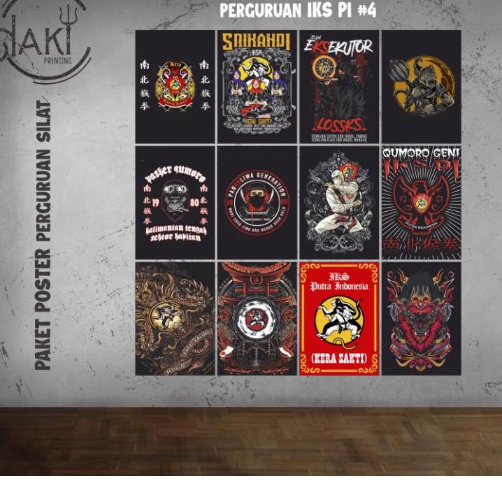 DBKODE64 (Isi 12 pcs) PAKET POSTER PERGURUAN PENCAKSILAT IKS PI Kuy Beli