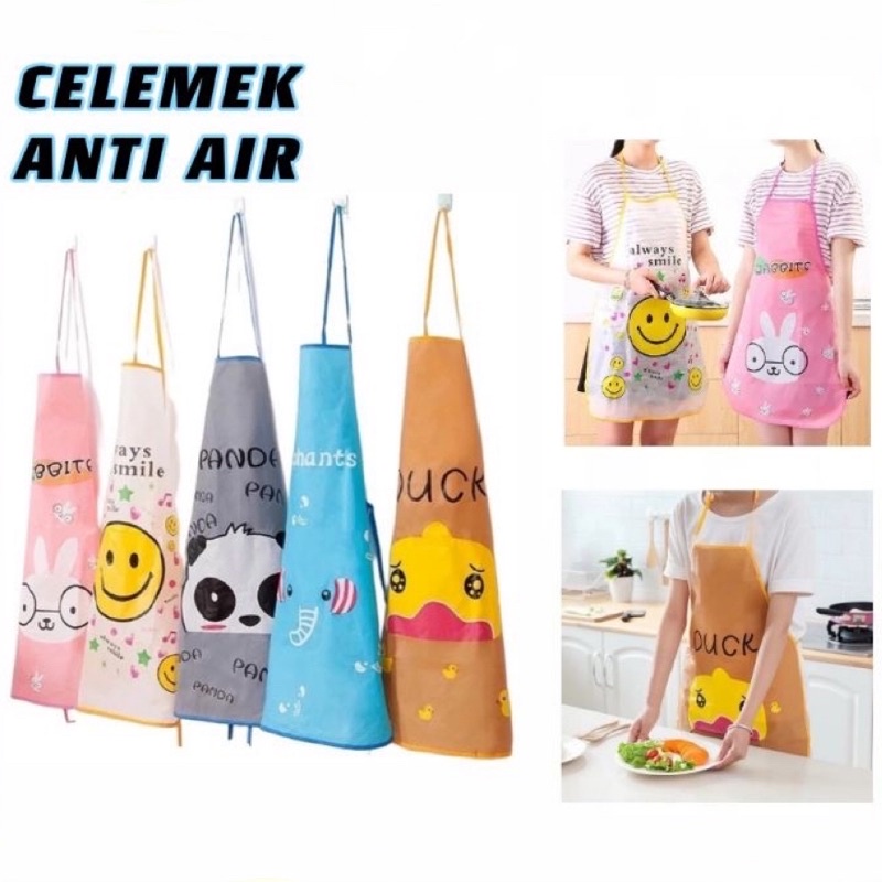 Celemek Dapur / Celemek Apron Karakter Kartun Lucu Anti Air Water Proof